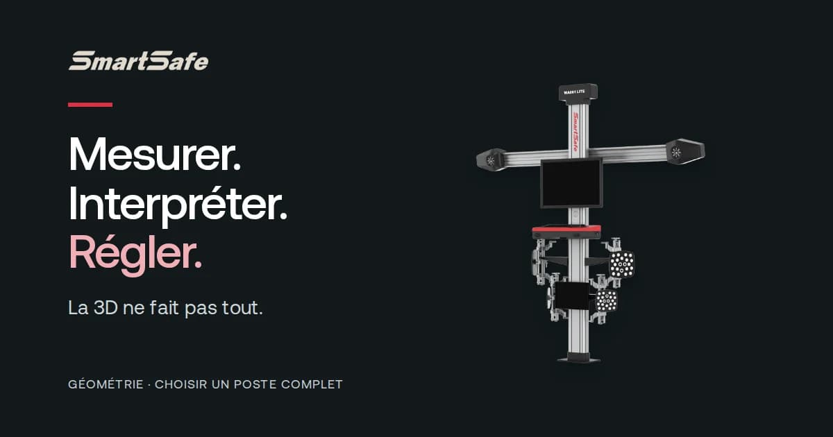 Banc de géométrie 3D Smart Safe : distinguer la mesure des angles, leur interprétation et le réglage