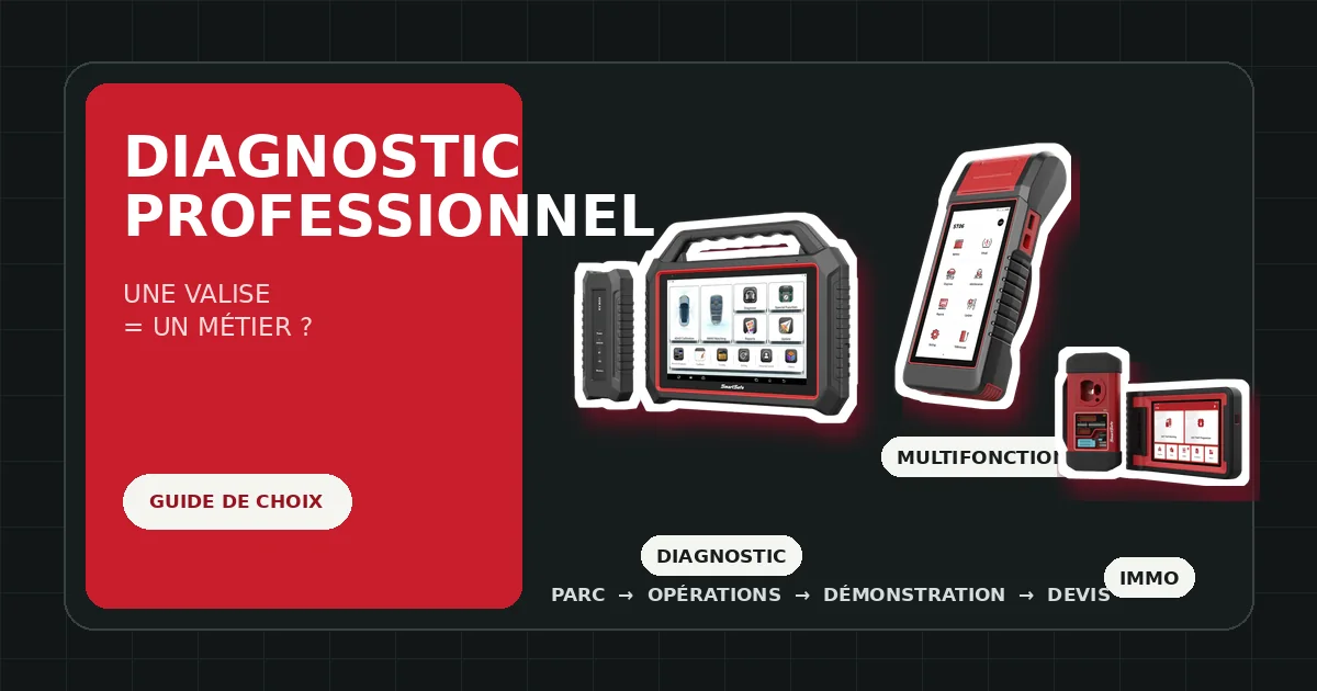Stations Smart Safe ST10, ST06 et IMMO 801 pour comparer les besoins de diagnostic d’un garage